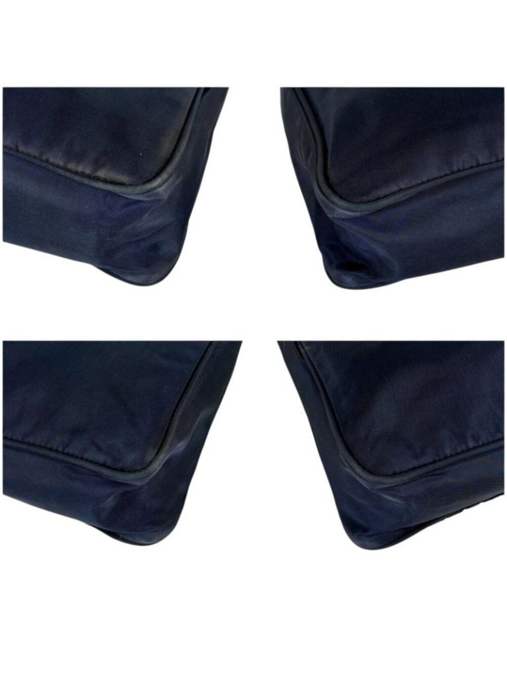 Prada Triangle Logo Pouch Mini Handbag Tessuto Nylon Navy Blue - Picture 5 of 10